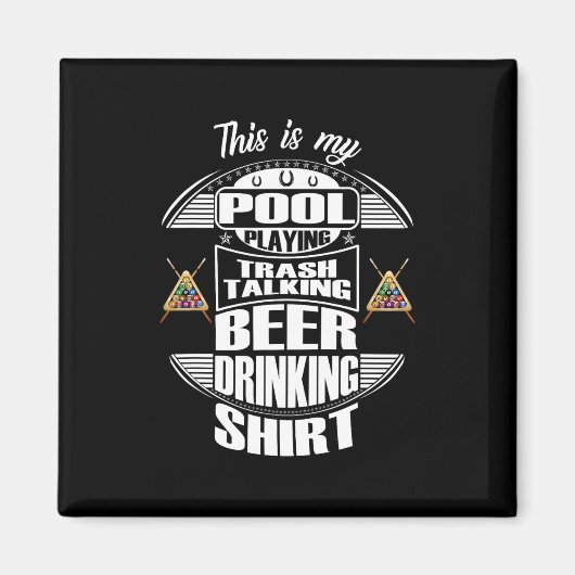 Billard 8 Ball Pool Player Sarcasm Novelty Spaß Magnet (Vorne)