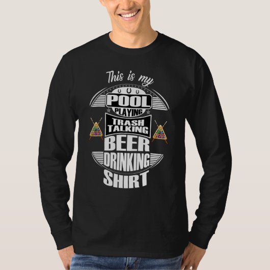 Billard 8 Ball Pool Player Sarcasm Novelty Spaß T-Shirt (Vorderseite)