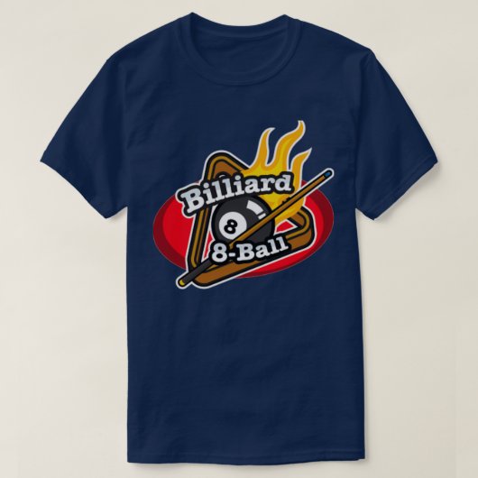 Billard 8 Ball Pool T-Shirt (Design vorne)