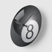 Billard 8 Ball Runde Wanduhr (Winkel)