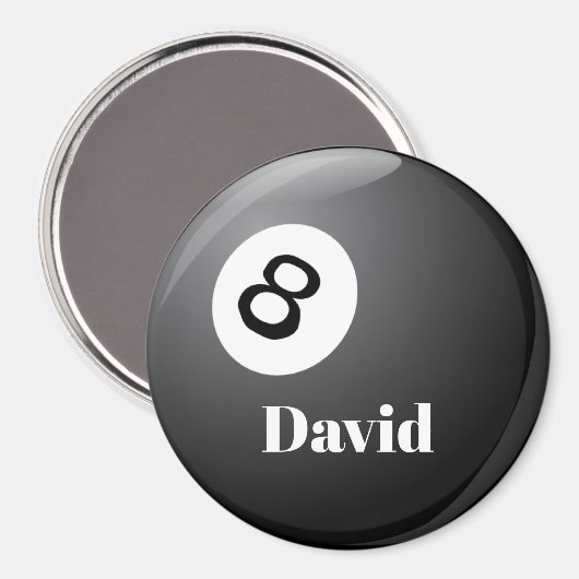 Billard, 8-Ball-Vorlage Magnet (Vorderseite/Rückseite)