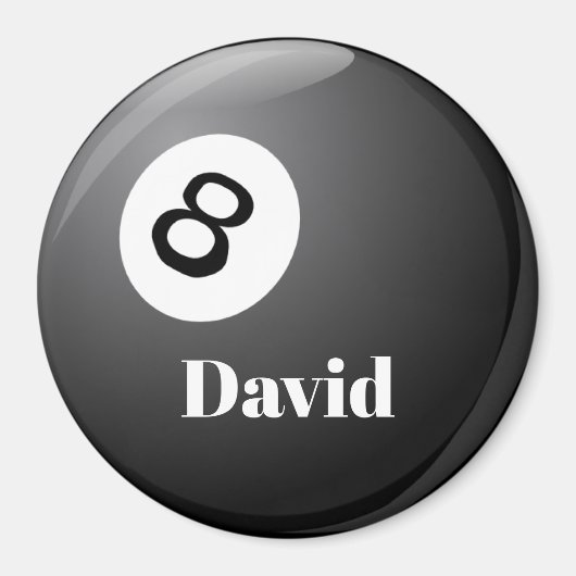 Billard, 8-Ball-Vorlage Magnet (Vorne)