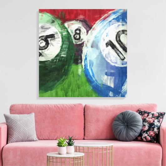 Billard Abstrakt Leinwanddruck (Insitu (Wohnzimmer))