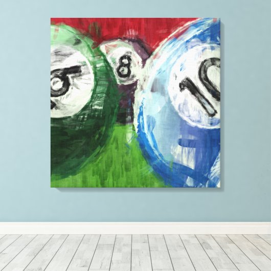 Billard Abstrakt Leinwanddruck (Insitu (Holzboden))