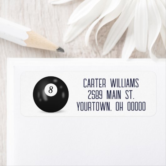 Billard acht Ball auf Weiß (Insitu)