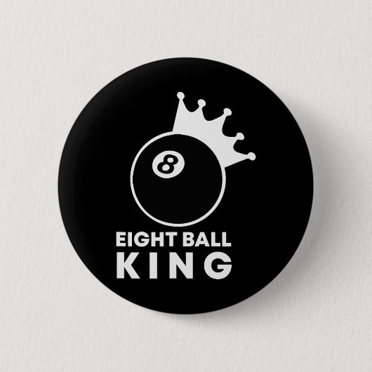 Billard Aight Ball King 8 Ball Pool Player Lucky Button (Vorderseite)