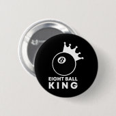 Billard Aight Ball King 8 Ball Pool Player Lucky Button (Vorne & Hinten)