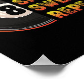 Billard Aim Shoot Swear Repeat Pool Player Poster (Ecke)