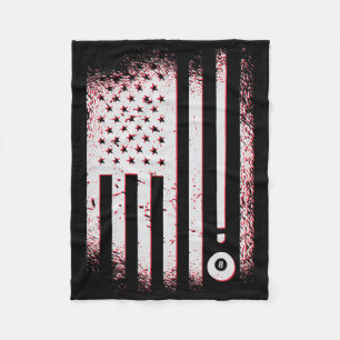 Billard American Flag USA Billard Spieler und Bill Fleecedecke