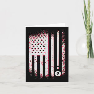 Billard American Flag USA Billard Spieler und Bill Karte
