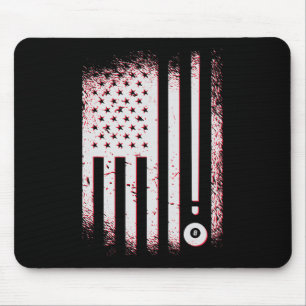 Billard American Flag USA Billard Spieler und Bill Mousepad