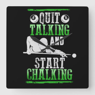 Billard Art Quadratische Wanduhr