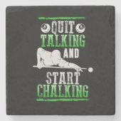 Billard Art Steinuntersetzer (Vorderseite)