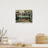 Billard, Ätzung aus dem 18. Jahrhundert von R.Saye Poster (Küche)