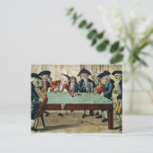 Billard, Ätzung aus dem 18. Jahrhundert von R.Saye Postkarte (Stehend Vorderseite)