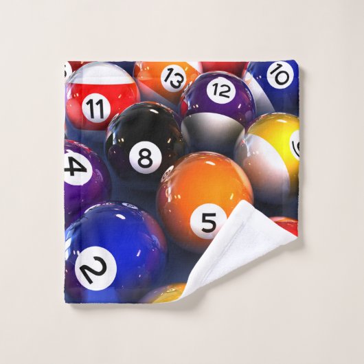 Billard-Badezimmer-Tuch-Set Badhandtuch Set (Waschlappen)