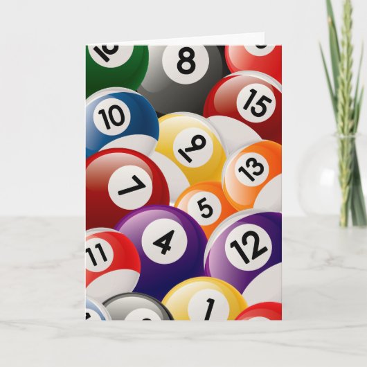 BILLARD-BALL-COLLAGE KARTE (Vorderseite)