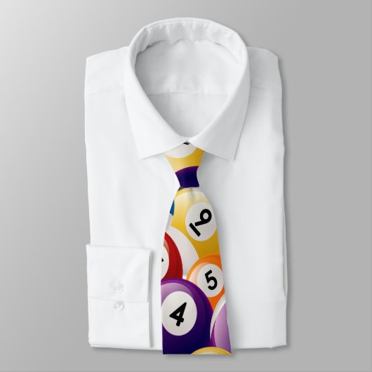 BILLARD-BALL-COLLAGE KRAWATTE (Gebunden)