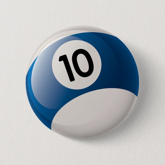 BILLARD-BALL DER NR.-10 BUTTON (Vorderseite)