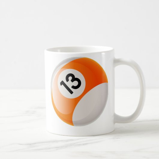 BILLARD-BALL DER NR.-13 KAFFEETASSE (Rechts)