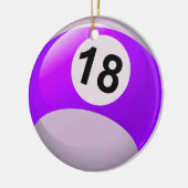 Billard-Ball der Nr.-18 Keramik Ornament (Links)