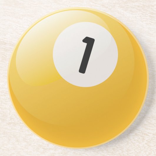 Billard-Ball der Nr.-1 Getränkeuntersetzer (Vorne)