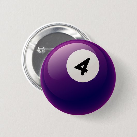 BILLARD-BALL DER NR.-4 BUTTON (Vorne & Hinten)