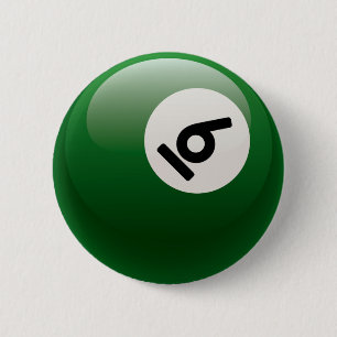 BILLARD-BALL DER NR.-SECHS BUTTON