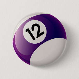 BILLARD-BALL DER NR.-ZWÖLF BUTTON