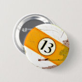 BILLARD-BALL NR. 13 BUTTON (Vorne & Hinten)