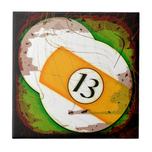 BILLARD-BALL NR. 13 FLIESE