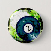 BILLARD-BALL NR. 2 BUTTON (Vorderseite)