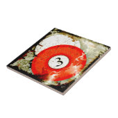 BILLARD-BALL NR. 3 FLIESE (Seite)