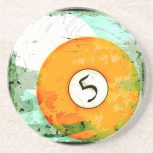 BILLARD-BALL NR. 5 GETRÄNKEUNTERSETZER