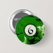 BILLARD-BALL NR. 6 BUTTON (Vorne & Hinten)