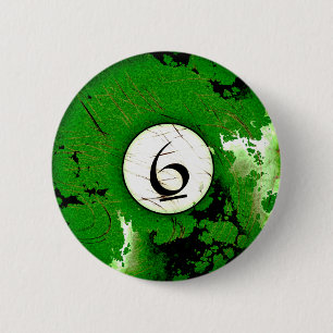 BILLARD-BALL NR. 6 BUTTON