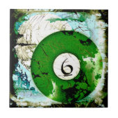 BILLARD-BALL NR. 6 FLIESE (Vorderseite)