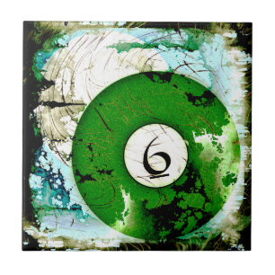 BILLARD-BALL NR. 6 FLIESE