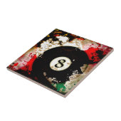 BILLARD-BALL NR. 8 FLIESE (Seite)