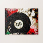 BILLARD-BALL NR. 8 PUZZLE (Horizontal)