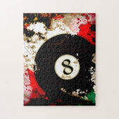 BILLARD-BALL NR. 8 PUZZLE (Vertikal)