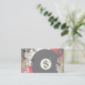 BILLARD-BALL NR. 8 VISITENKARTE (Stehend Vorderseite)