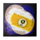 BILLARD-BALL NR. 9 FLIESE (Vorderseite)