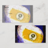 BILLARD-BALL NR. 9 VISITENKARTE (Vorne/Hinten)