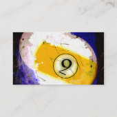 BILLARD-BALL NR. 9 VISITENKARTE (Rückseite)