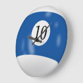 Billard-Ball Nummer 10 Große Wanduhr (Winkel)