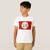 Billard Ball Nummer 11. Druck vorne und hinten. T-Shirt (Vorne ganz)