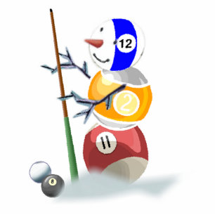Billard Ball Snowman Weihnachtsschmuck Fotoskulptur Ornament
