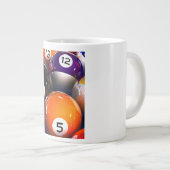 Billard-Ball-Tunnel-bohrwagenTasse Jumbo-Tasse (Vorderseite Rechts)
