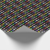 Billard-Balls-Muster schwarz Pool Tisch Billard Geschenkpapier (Ecke)